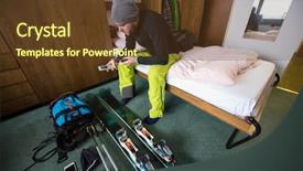  Presentation with sports wear ski goggles - Beautiful presentation featuring included helmet goggles ski gloves backdrop and a tawny brown colored foreground