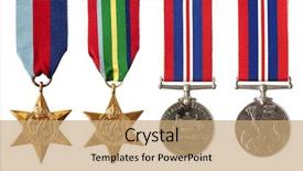  Presentation with australian - Audience pleasing slide set consisting of includes the 1939-1945 star backdrop and a coral colored foreground