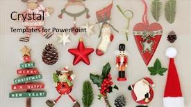  Presentation with festive season - Amazing theme having including holly fir and mistletoe backdrop and a soft green colored foreground