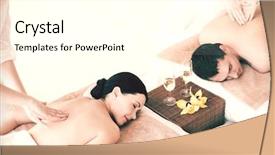  Presentation with spa salon - Theme enhanced with couple in spa salon background and a cream colored foreground