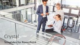  Presentation with inclusion - Beautiful presentation design featuring inclusion-and-diversity backdrop and a light gray colored foreground