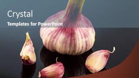  Presentation with garlic garlic garlic bulb - Theme having inclusion-of-a-garlic-bulb background and a ocean colored foreground