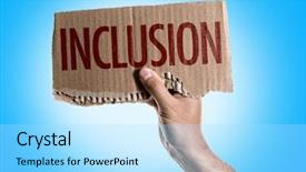  Presentation with inclusion - Slides having inclusion background and a arctic colored foreground