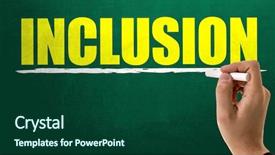  Presentation with inclusion - Colorful PPT layouts enhanced with inclusion backdrop and a forest green colored foreground