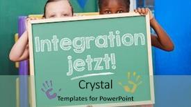  Presentation with inclusive education - Amazing presentation having inclusive education - two children demanding on chalkboard backdrop and a seafoam green colored foreground