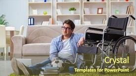  Presentation with young college student diagnosis of chlamydia - Beautiful theme featuring inclusive education - young student studying at home backdrop and a tawny brown colored foreground