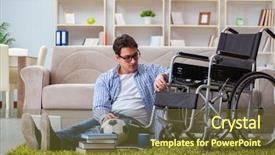  Presentation with young college student diagnosis of sti - Presentation featuring inclusive education - young student studying at home background and a tawny brown colored foreground