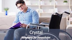  Presentation with disability - Amazing slide deck having inclusive learning college - young student on wheelchair backdrop and a  colored foreground