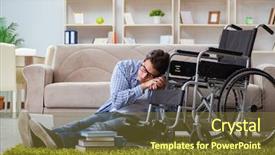  Presentation with young college student diagnosis of sti - Presentation consisting of inclusive learning college - young student studying at home background and a  colored foreground