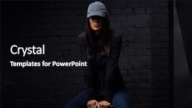  Presentation with black woman at gas station - PPT layouts with incognito - mysterious woman in black wearing background and a black colored foreground