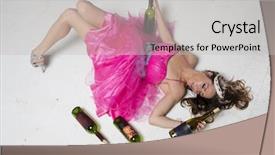  Presentation with guys night out - PPT layouts consisting of incoherence - brunette female is passed background and a light gray colored foreground