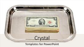  Presentation with american government - Theme having income donations charity tax government background and a soft green colored foreground