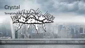  Presentation with city cds - Audience pleasing PPT theme consisting of income genarated - balcony overlooking city against balcony backdrop and a  colored foreground