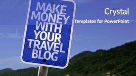  Presentation with blog - Colorful theme enhanced with income genarated - make money with your travel backdrop and a  colored foreground