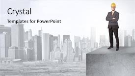  Presentation with investment - PPT theme enhanced with carrier up - young investor looking background and a sky blue colored foreground