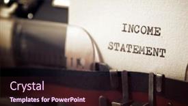  Presentation with income inequality - PPT theme with income-statement-phrase-written background and a wine colored foreground