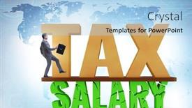  Presentation with income tax - Slide set enhanced with income-tax-concept background and a light blue colored foreground