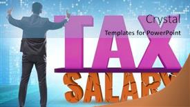  Presentation with income tax - Theme having income-tax-concept background and a light blue colored foreground