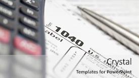  Presentation with treasury - PPT layouts with treasury services - 1040 tax form background and a white colored foreground