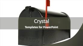  Presentation with flag of the soviet union - Presentation theme featuring incoming outgoing - closed mail box with flag background and a  colored foreground