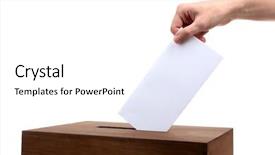  Presentation with envelope - Colorful PPT theme enhanced with incoming outgoing - human hand inserting envelope backdrop and a white colored foreground