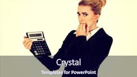  Presentation with anatomy nervous system - Slides having incoming outgoing - nervous businesswoman looking at calculator background and a  colored foreground