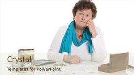  Presentation with woman sad - Slide set enhanced with incoming outgoing - senior portrait sad poor background and a lemonade colored foreground