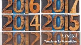  Presentation with new years 2019 - Amazing slides having incoming years from 2012 backdrop and a tawny brown colored foreground