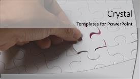 Presentation with complete puzzle - Beautiful PPT layouts featuring incomplete details - complete white puzzle backdrop and a light gray colored foreground
