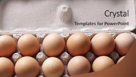  Presentation with fresh toast sandwiches egg - Amazing PPT theme having incomplete details - lot of fresh brown eggs backdrop and a  colored foreground