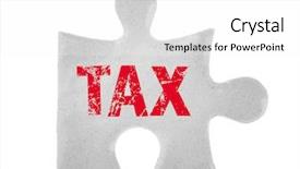  Presentation with life insurance concept white - Amazing slide set having incomplete details - tax concept white jigsaw puzzle backdrop and a  colored foreground