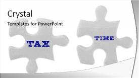  Presentation with jigsaw - Colorful slide deck enhanced with incomplete details - tax concept white jigsaw puzzle backdrop and a  colored foreground