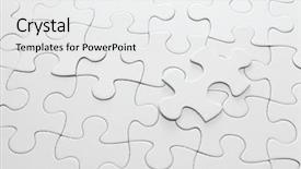  Presentation with heart puzzle education - Slide set having incomplete details - white jigsaw puzzle background and a white colored foreground