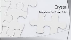  Presentation with white torn paper on gray - Colorful PPT theme enhanced with incomplete details - white puzzle over the white backdrop and a  colored foreground