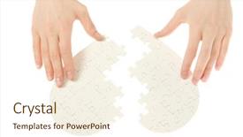  Presentation with heart puzzle - Theme featuring incomplete jigsaw puzzle background and a cream colored foreground