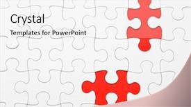  Presentation with puzzle - Amazing slide deck having incomplete puzzle with missing piece backdrop and a white colored foreground