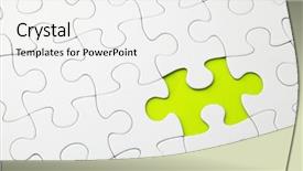  Presentation with puzzle - Colorful presentation design enhanced with incomplete puzzle backdrop and a white colored foreground