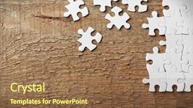  Presentation with old wooden table food - Cool new theme with incomplete puzzles on wooden table backdrop and a tawny brown colored foreground