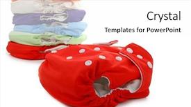  Presentation with diaper - Presentation design featuring incontinence - diaper background and a white colored foreground