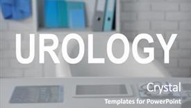  Presentation with doctor office - Slides having incontinence - doctor workplace in office urology background and a gray colored foreground