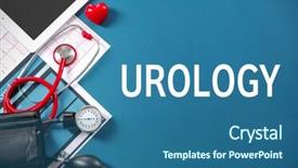  Presentation with medical concept - Theme with incontinence - medical manometer and a stethoscope background and a ocean colored foreground