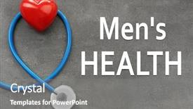  Presentation with red grey - Theme featuring incontinence - stethoscope with red heart background and a gray colored foreground