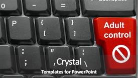  Presentation with key - Presentation theme having incontrol 18 - adults only message on enter background and a dark gray colored foreground