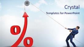  Presentation with interest rate liberalization - Audience pleasing slide deck consisting of increase - businessman increasing interest rate backdrop and a sky blue colored foreground