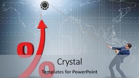  Presentation with market - Beautiful PPT layouts featuring increase - businessman increasing interest rate backdrop and a light gray colored foreground