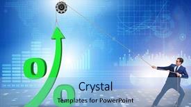  Presentation with market - Audience pleasing PPT layouts consisting of increase - businessman increasing interest rate backdrop and a light blue colored foreground