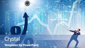  Presentation with interest rate liberalization - Audience pleasing PPT theme consisting of increase - businessman increasing interest rate backdrop and a teal colored foreground