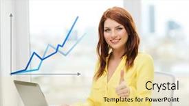  Presentation with school technology - Slides consisting of increase sales - business education and technology concept background and a blonde colored foreground