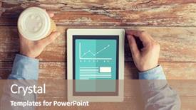  Presentation with education technology - Theme having increase sales - business education people and technology background and a  colored foreground