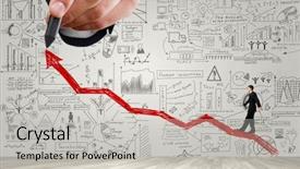  Presentation with sales growth - Slide set having increase sales - effective marketing for growth background and a light gray colored foreground